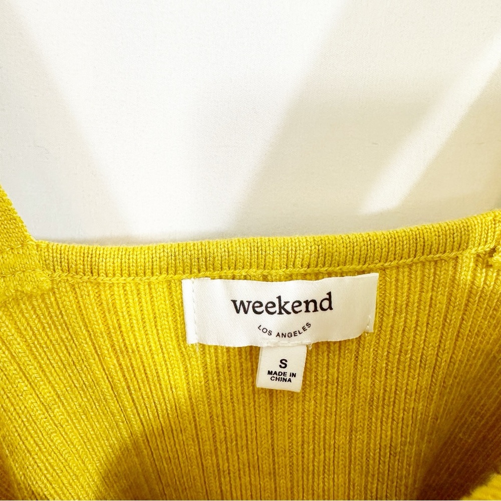 Weekend Los Angeles Glazed Yellow Knit Tank Top - Picture 7 of 9